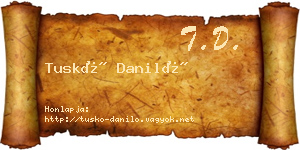 Tuskó Daniló névjegykártya